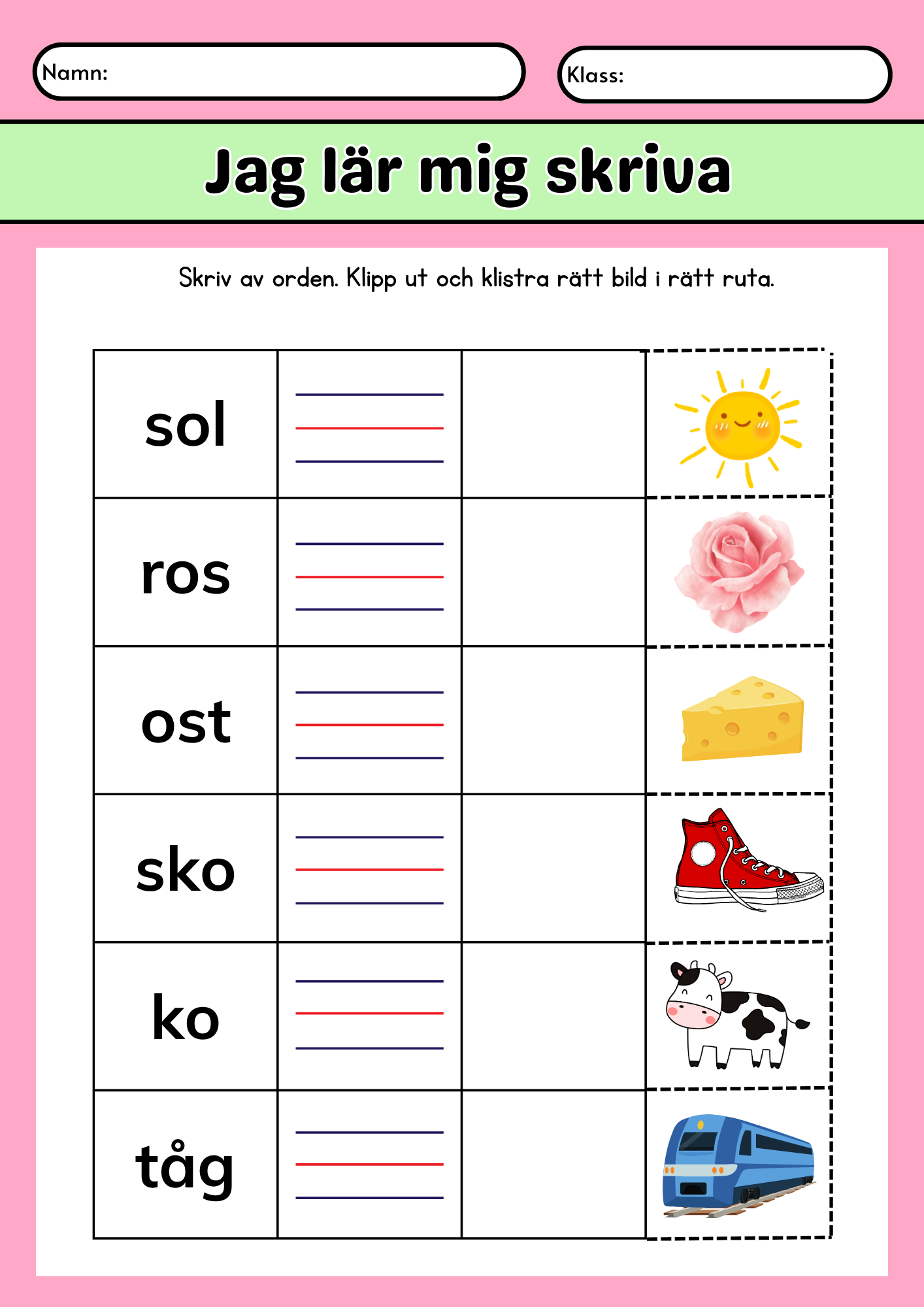 Jag lär mig skriva - Häfte