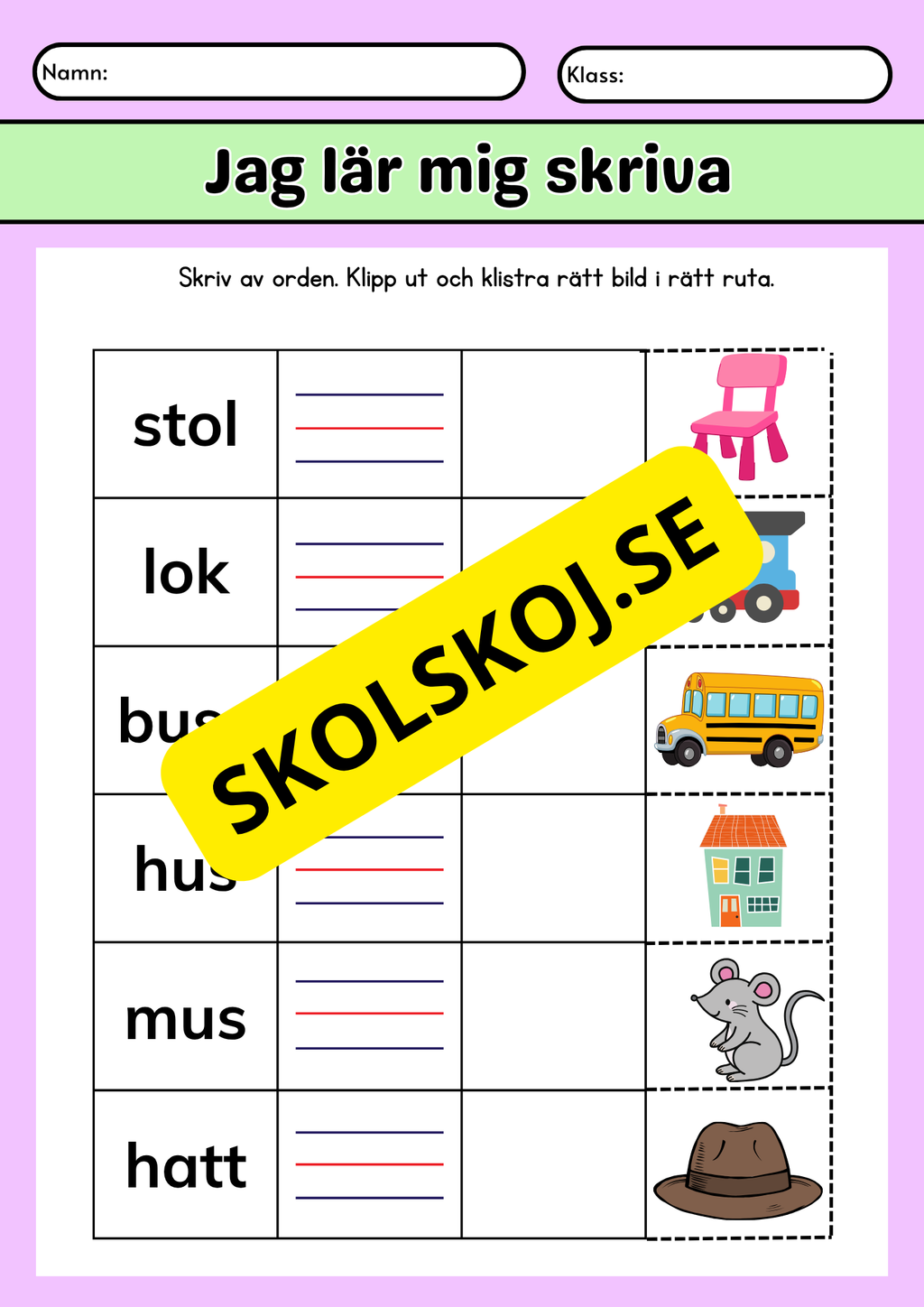 Jag lär mig skriva - Häfte