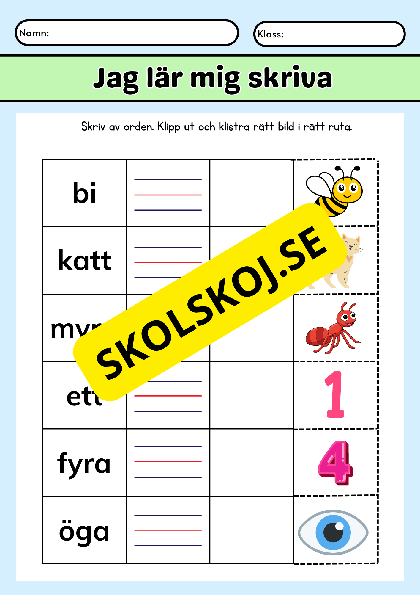 Jag lär mig skriva - Häfte