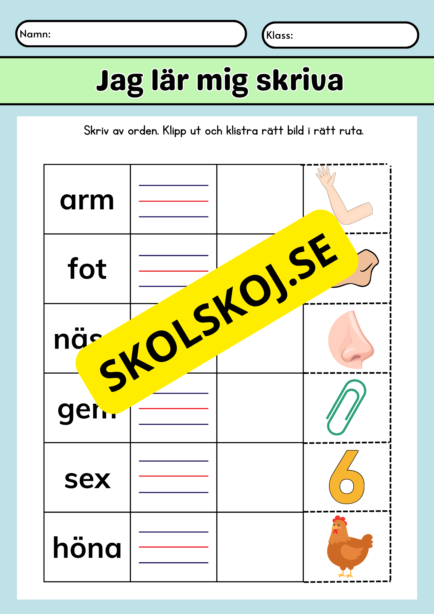Jag lär mig skriva - Häfte