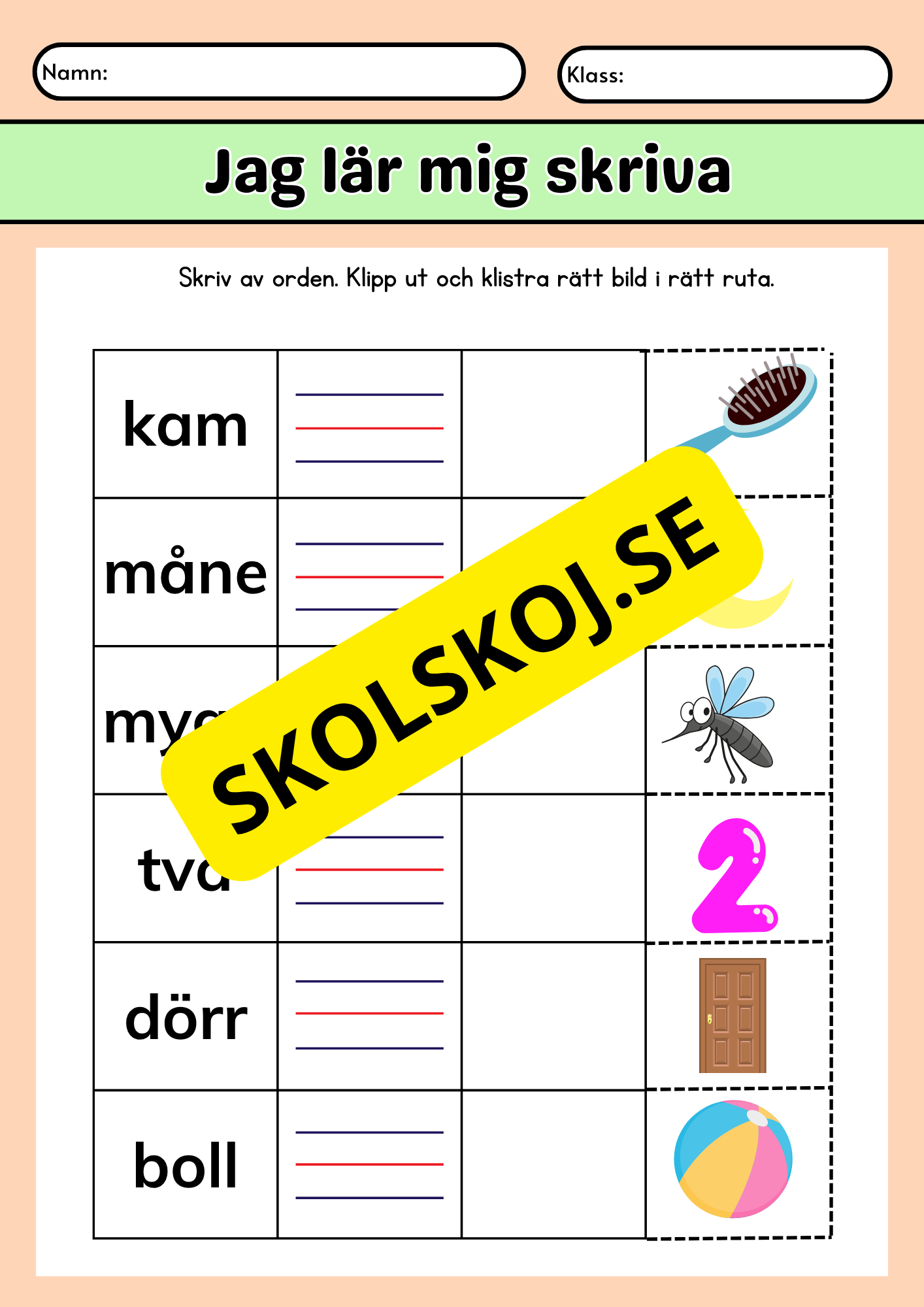 Jag lär mig skriva - Häfte