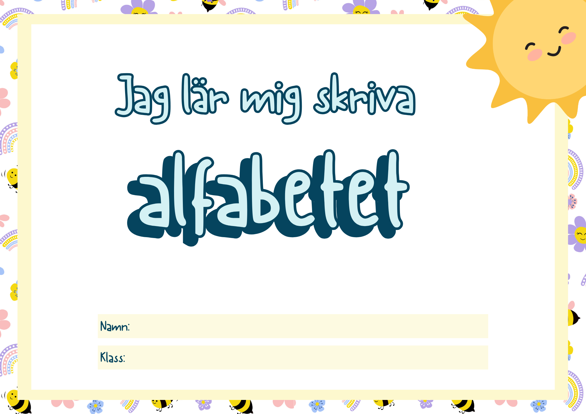 Jag lär mig skriva alfabetet - Häfte