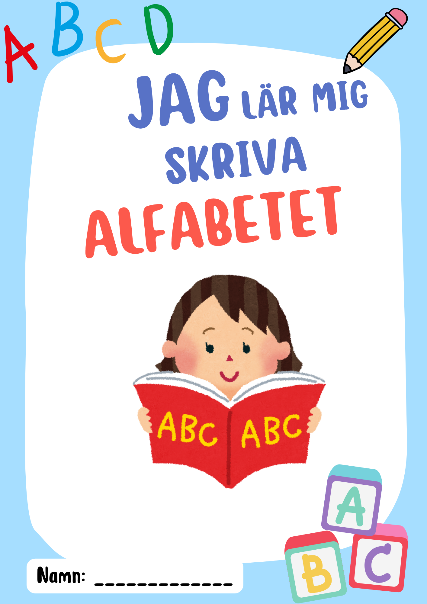 Jag lär mig skriva alfabetet