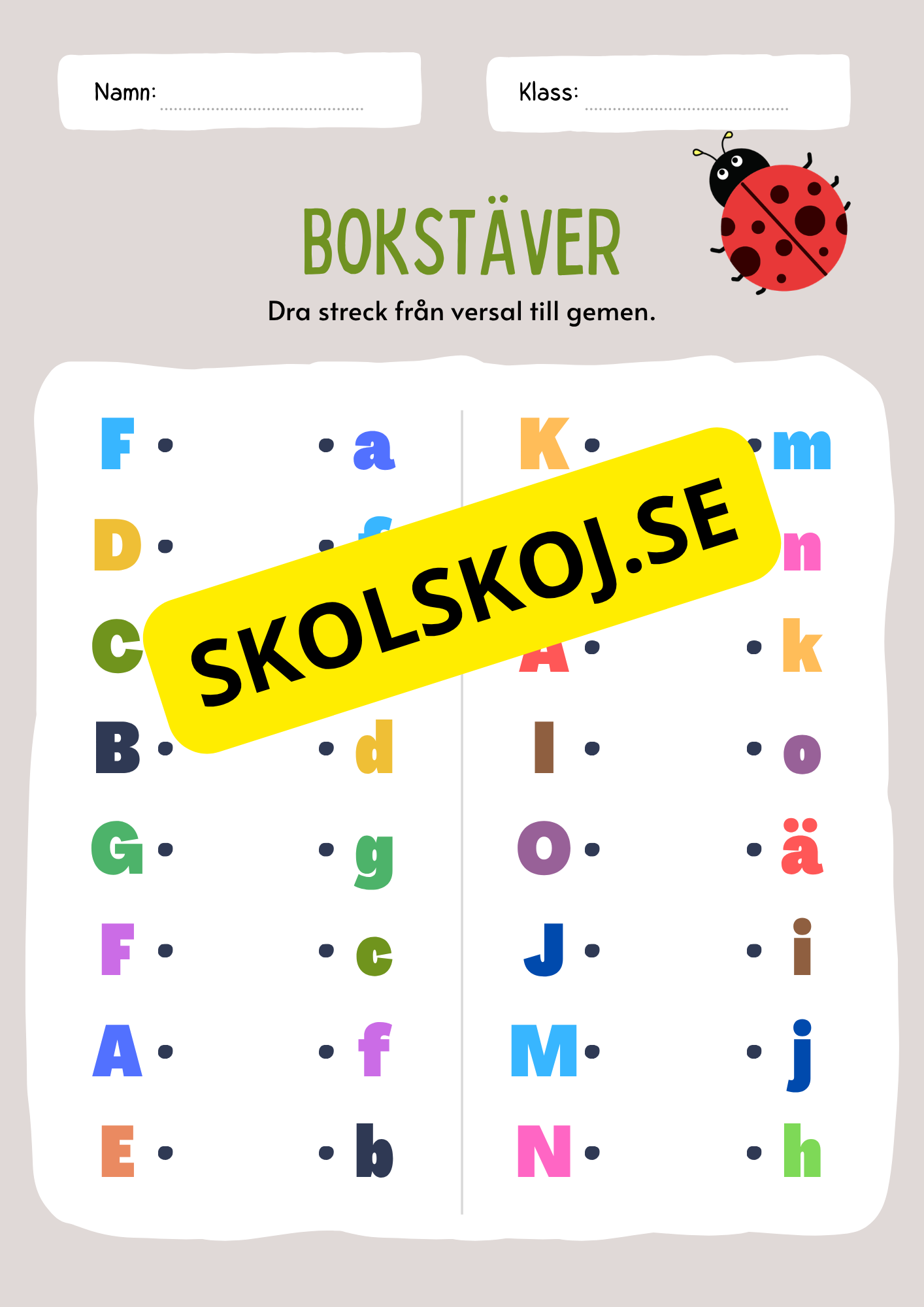 Jag lär mig skriva bokstäver