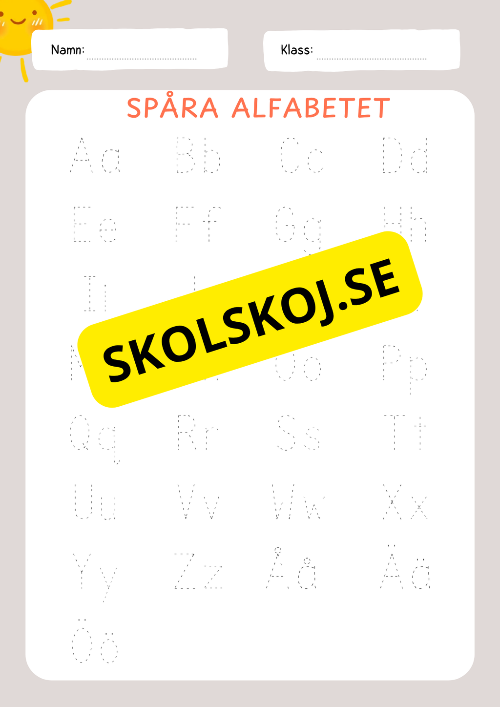 Jag lär mig skriva bokstäver