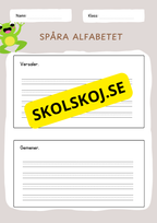 Jag lär mig skriva bokstäver