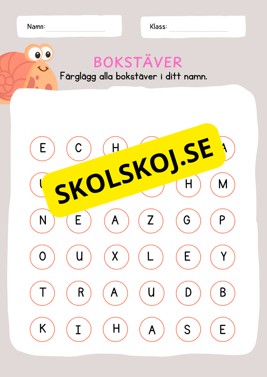 Jag lär mig skriva bokstäver