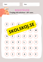 Jag lär mig skriva bokstäver