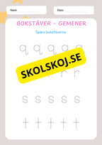 Jag lär mig skriva bokstäver