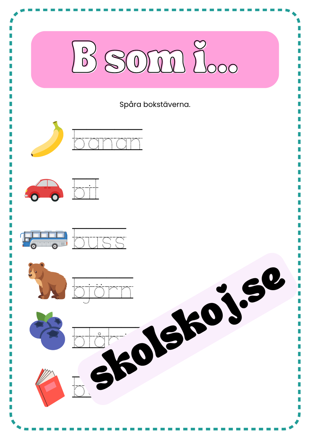 Jag lär mig skriva och läsa