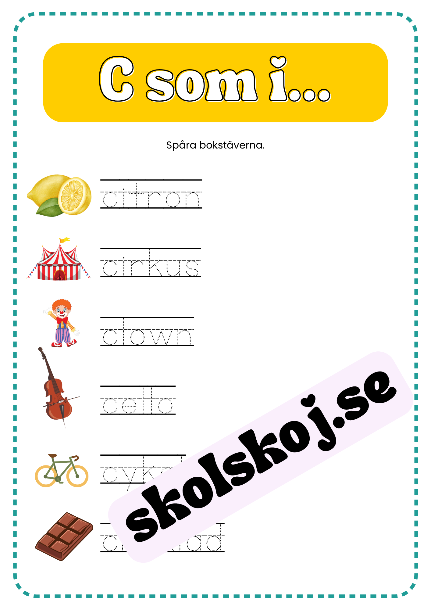 Jag lär mig skriva och läsa