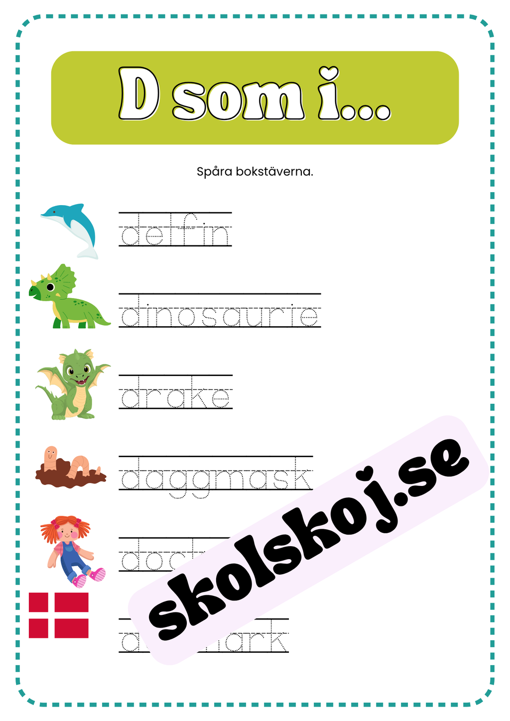 Jag lär mig skriva och läsa