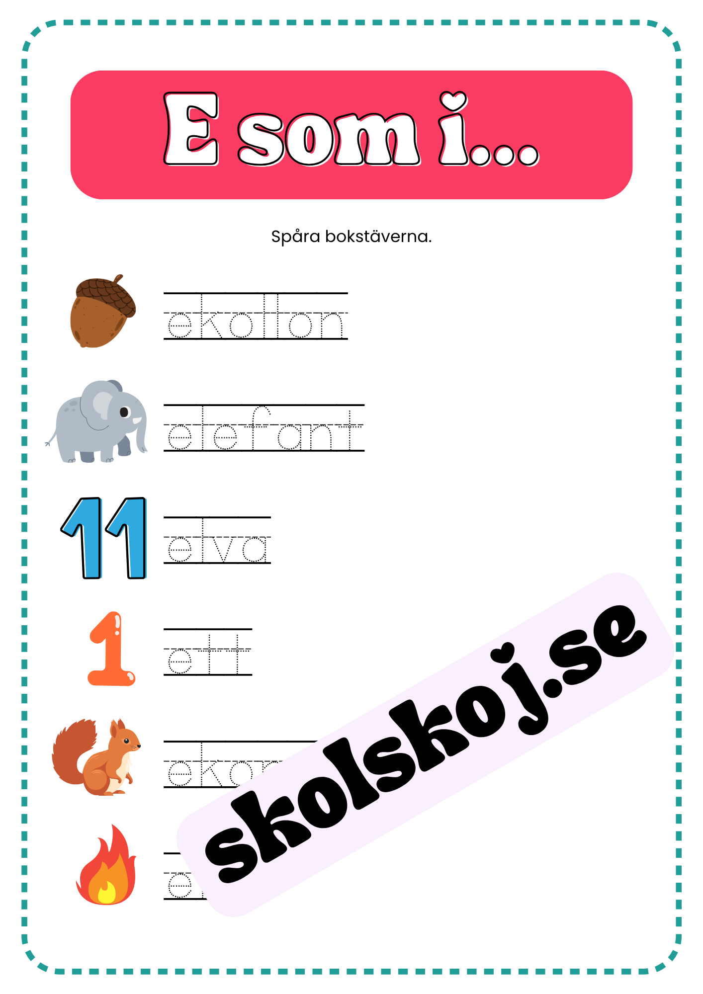 Jag lär mig skriva och läsa