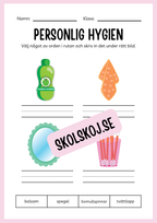 Jag lär mig skriva - Tema personlig hygien (24 sidor)