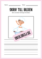 Jag lär mig skriva - Tema personlig hygien (24 sidor)