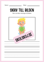 Jag lär mig skriva - Tema personlig hygien (24 sidor)