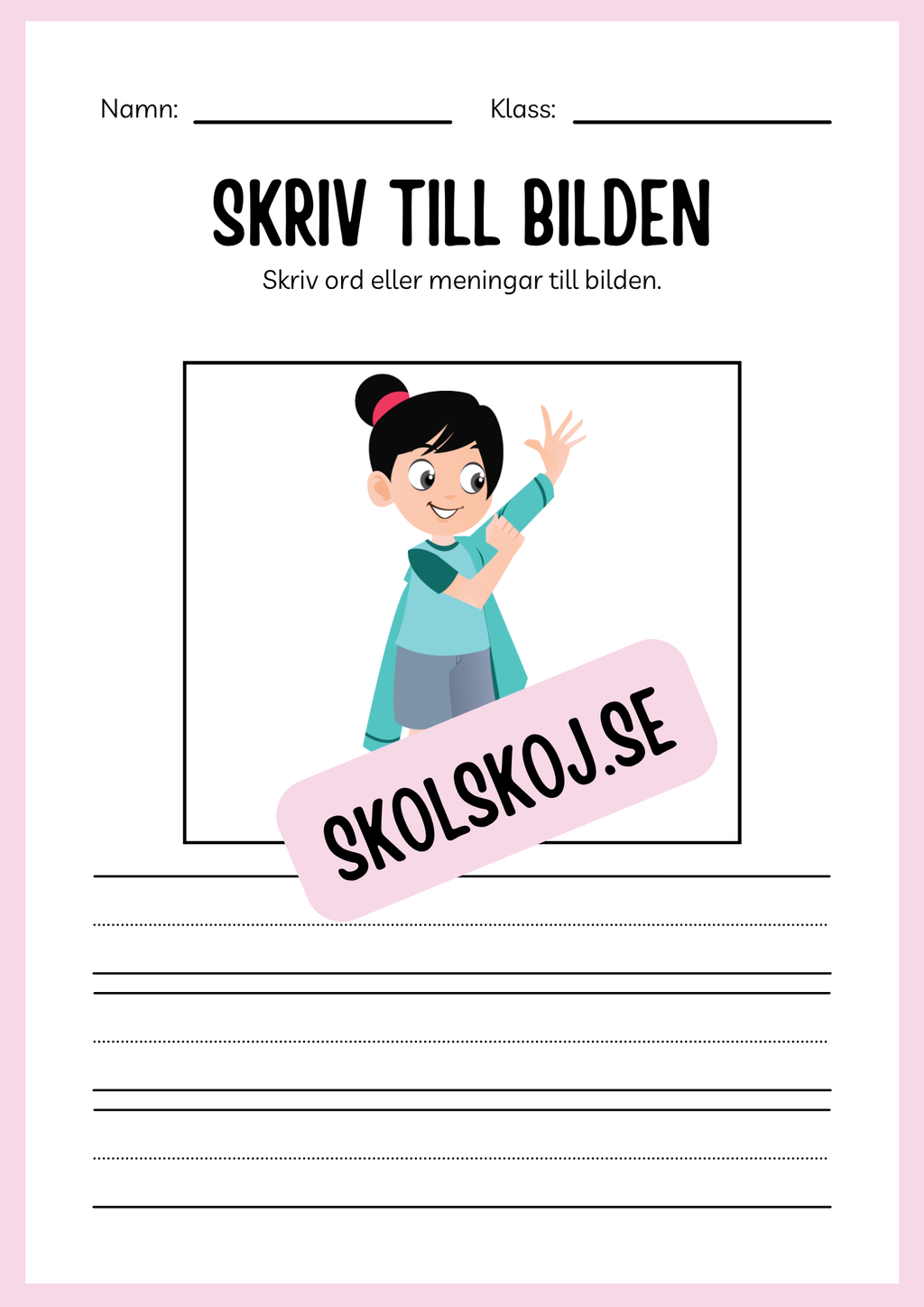 Jag lär mig skriva - Tema personlig hygien (24 sidor)