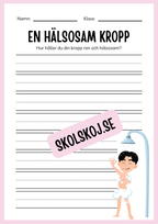 Jag lär mig skriva - Tema personlig hygien (24 sidor)