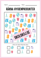 Jag lär mig skriva - Tema personlig hygien (24 sidor)