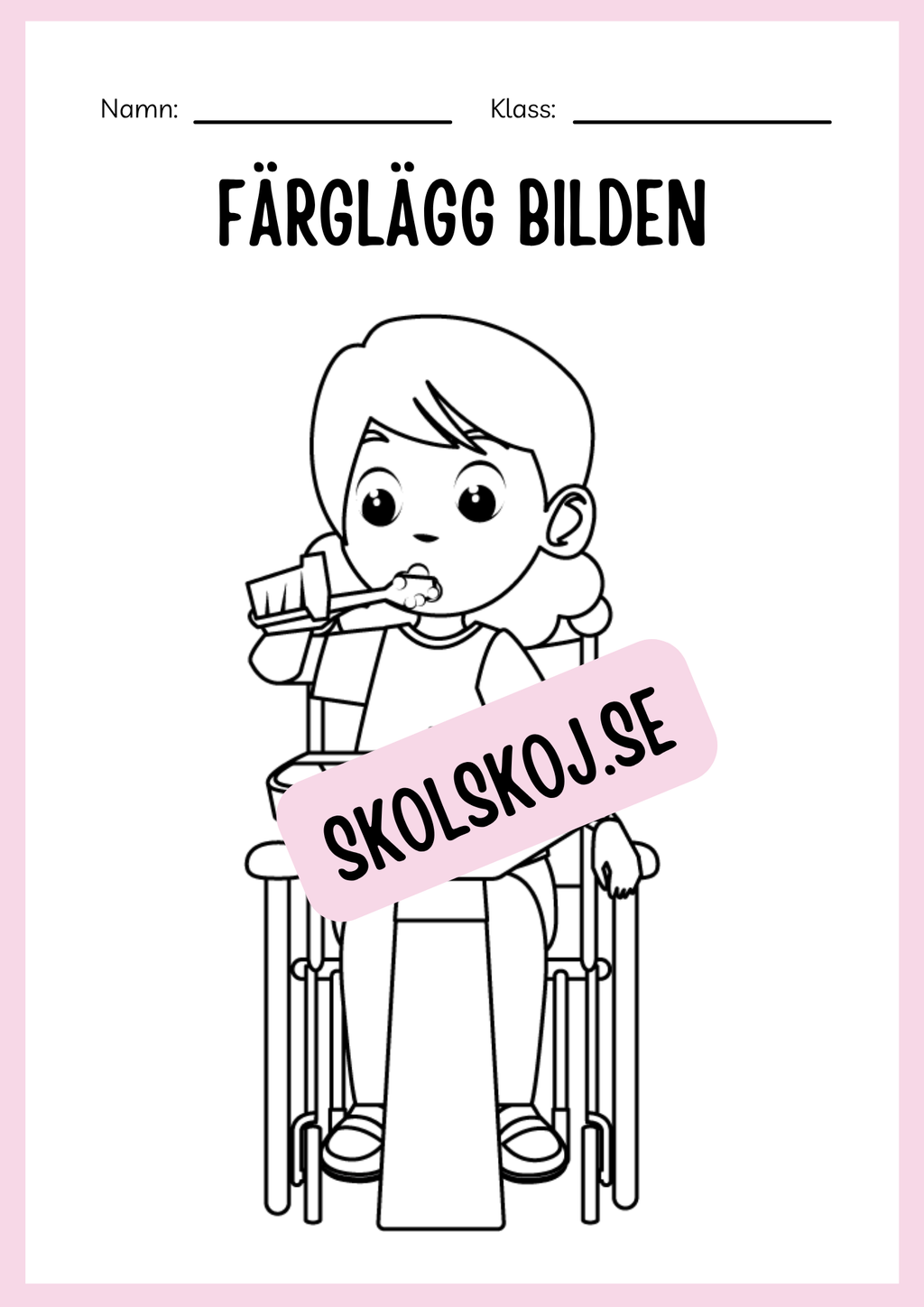 Jag lär mig skriva - Tema personlig hygien (24 sidor)