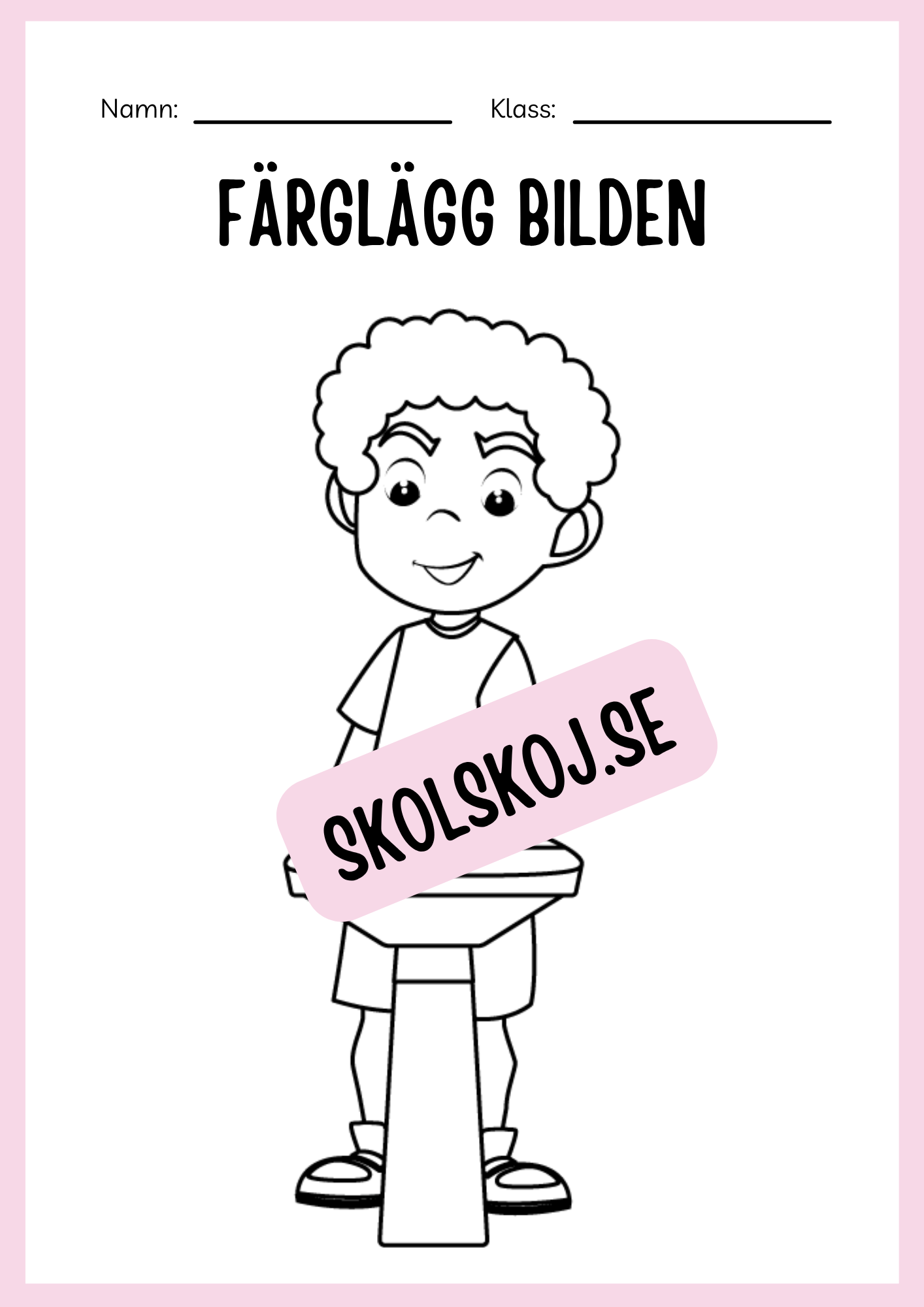 Jag lär mig skriva - Tema personlig hygien (24 sidor)