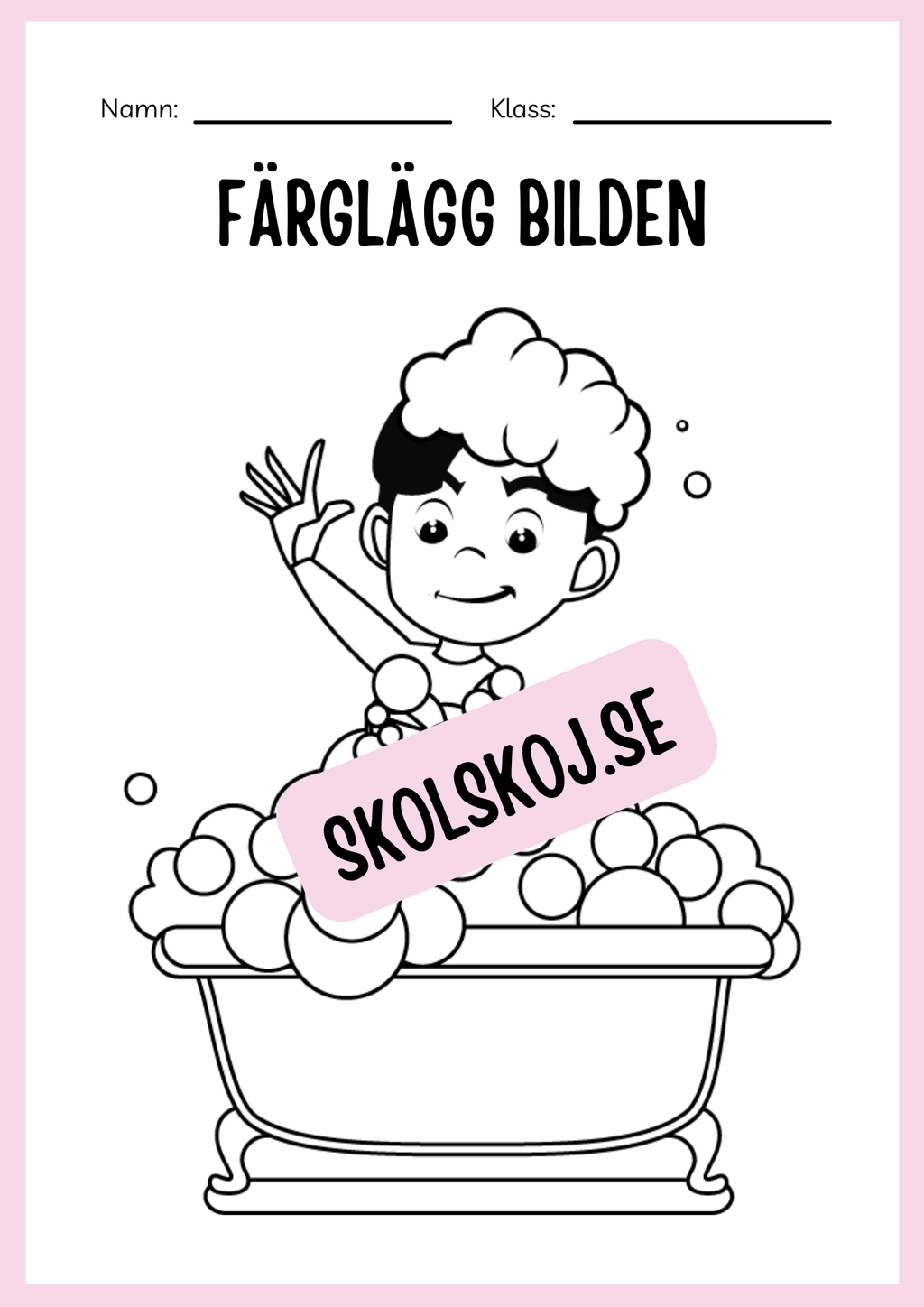 Jag lär mig skriva - Tema personlig hygien (24 sidor)