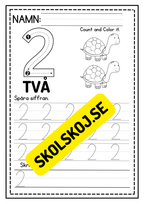 Jag lär mig skriva siffror 0 - 10