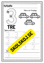 Jag lär mig skriva siffror 0 - 10