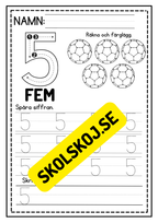 Jag lär mig skriva siffror 0 - 10