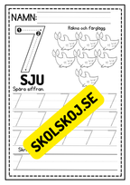 Jag lär mig skriva siffror 0 - 10