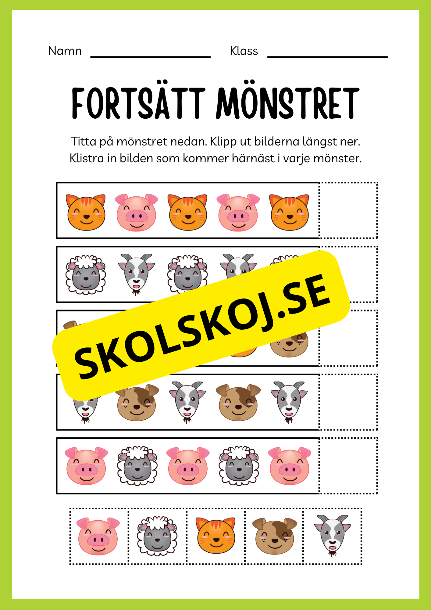 Jag lär mig skriva - Tema djur (33 sidor)