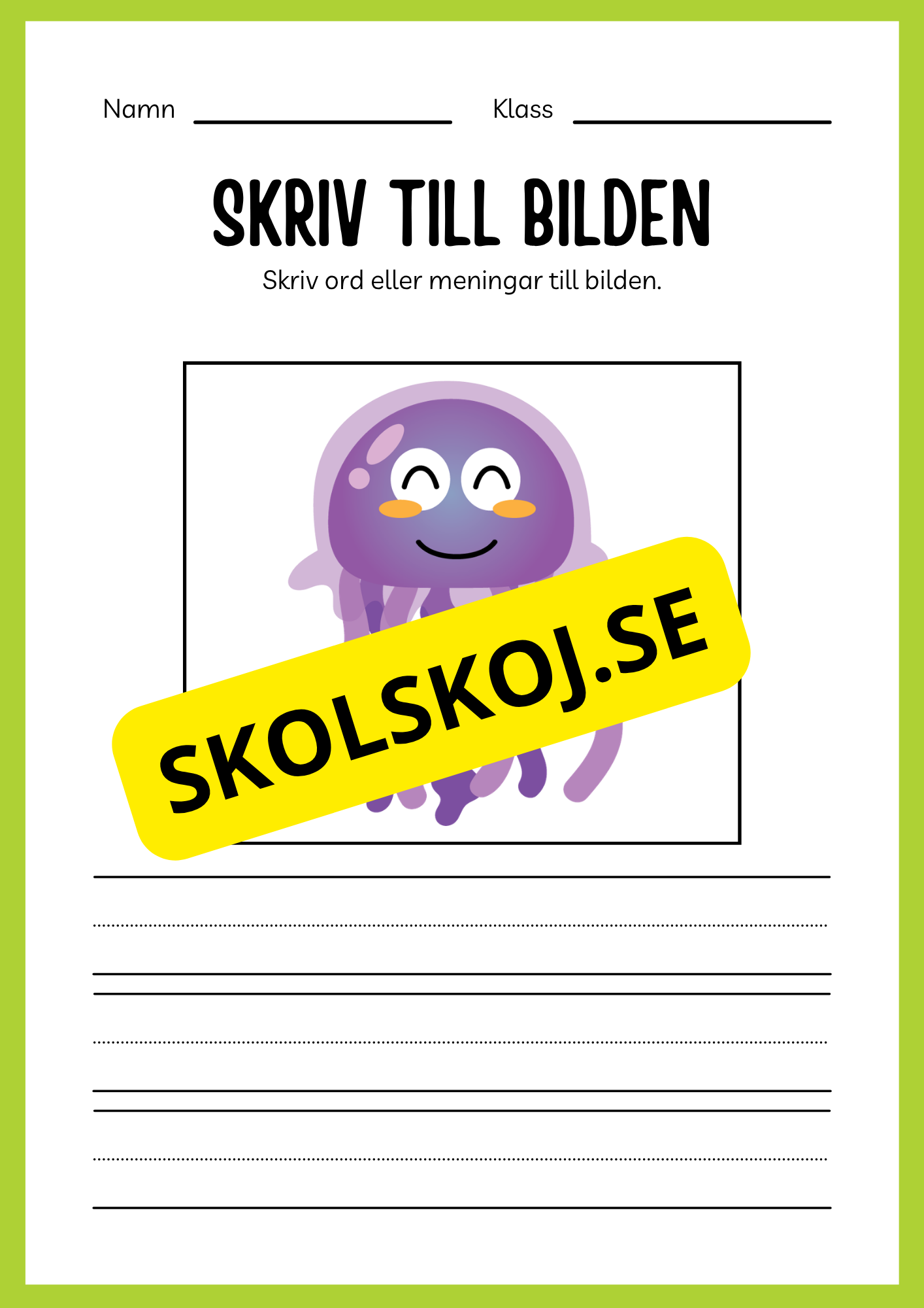 Jag lär mig skriva - Tema djur (33 sidor)