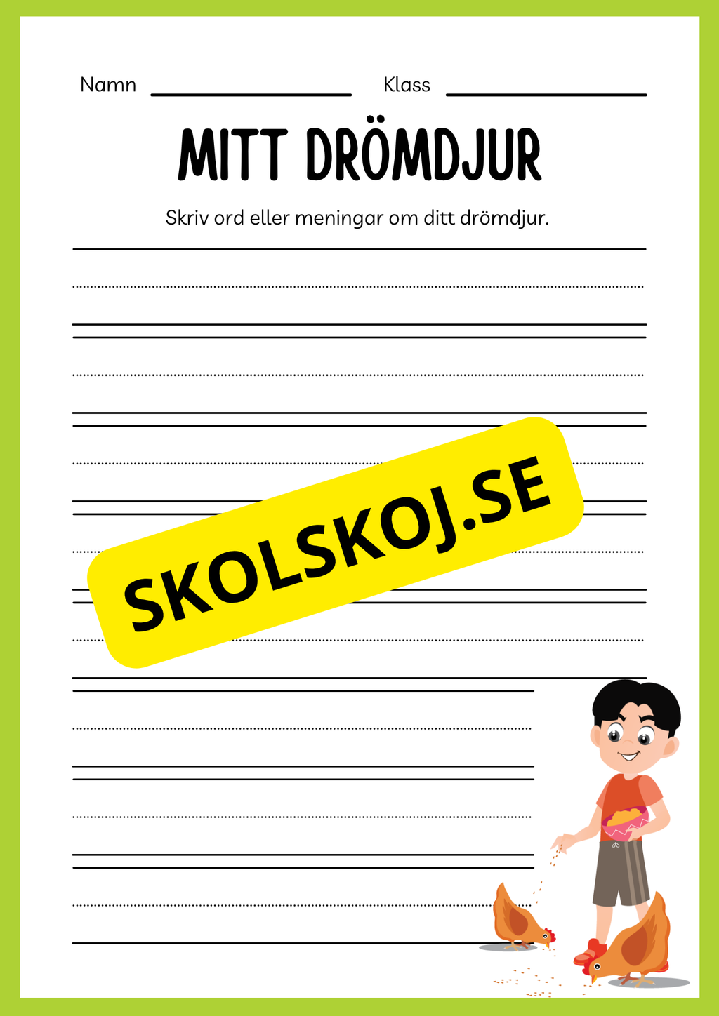 Jag lär mig skriva - Tema djur (33 sidor)