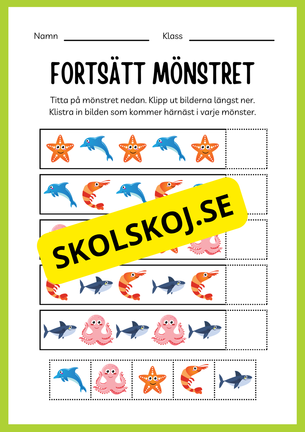 Jag lär mig skriva - Tema djur (33 sidor)