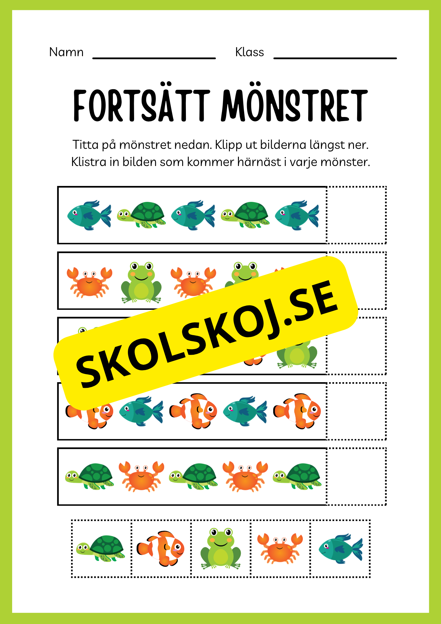 Jag lär mig skriva - Tema djur (33 sidor)