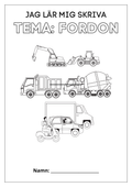 Jag lar mig skriva tema fordon
