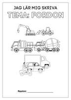 Jag lar mig skriva tema fordon