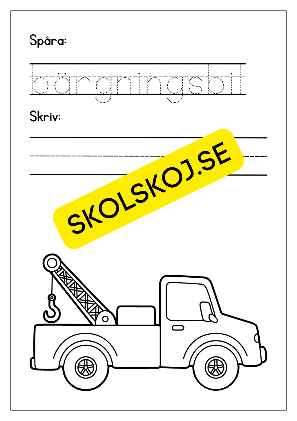 Jag lar mig skriva tema fordon