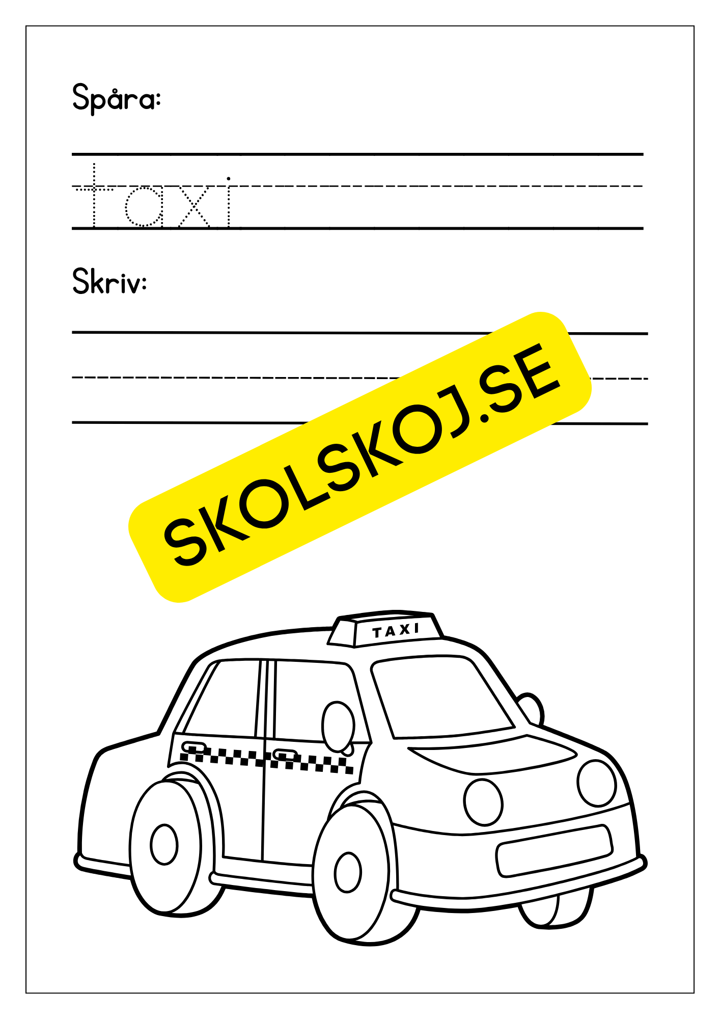 Jag lar mig skriva tema fordon