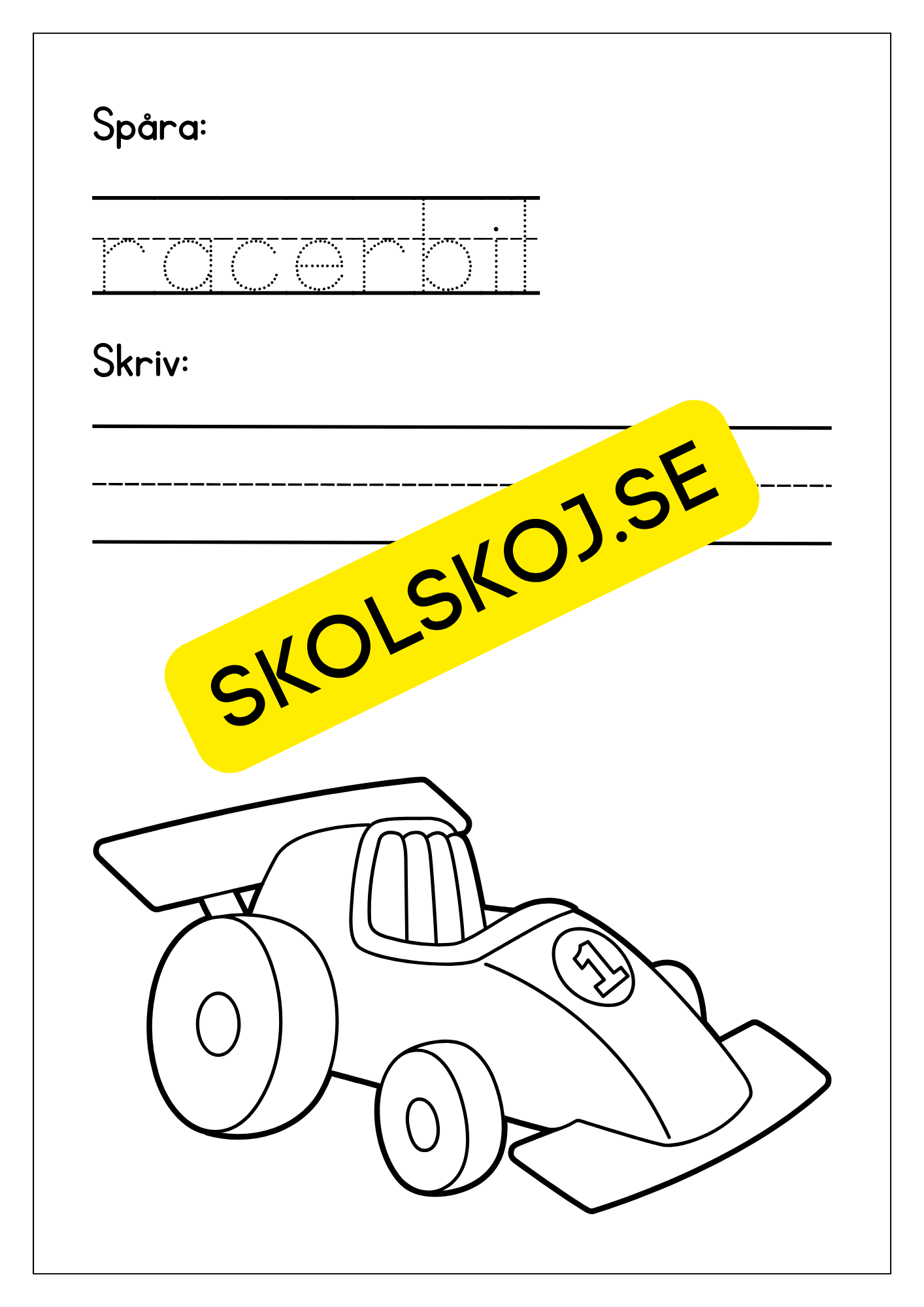 Jag lar mig skriva tema fordon