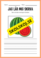 Jag lär mig skriva - Tema frukter (23 sidor)