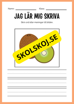 Jag lär mig skriva - Tema frukter (23 sidor)