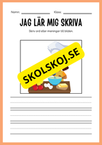 Jag lär mig skriva - Tema frukter (23 sidor)