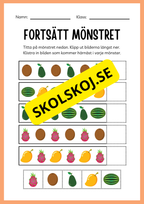 Jag lär mig skriva - Tema frukter (23 sidor)