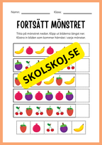 Jag lär mig skriva - Tema frukter (23 sidor)