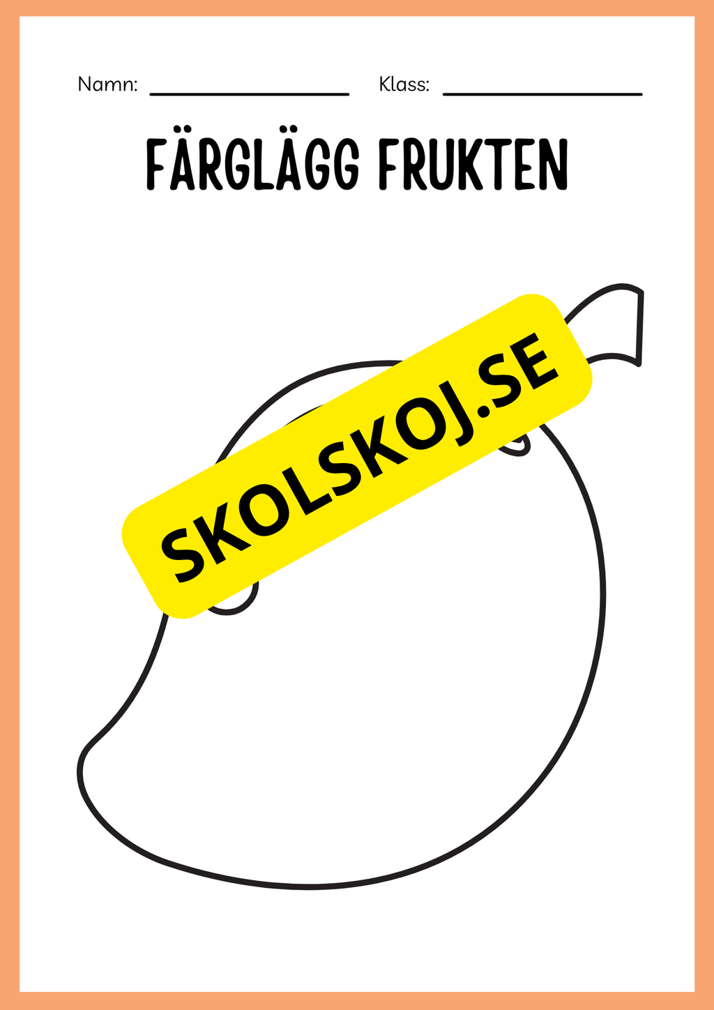 Jag lär mig skriva - Tema frukter (23 sidor)