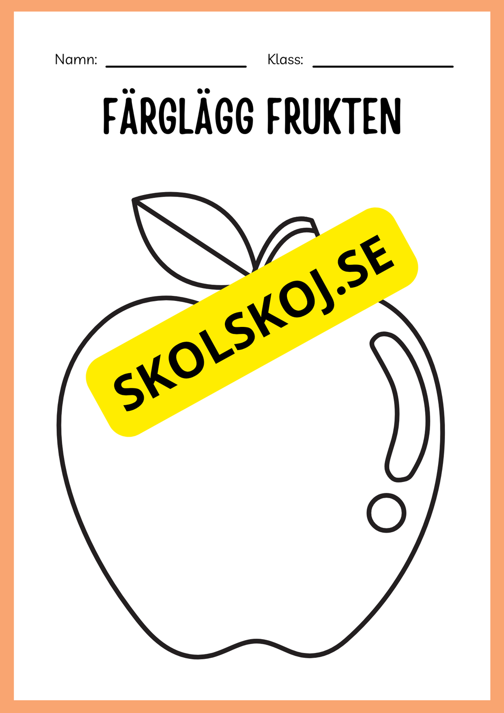 Jag lär mig skriva - Tema frukter (23 sidor)