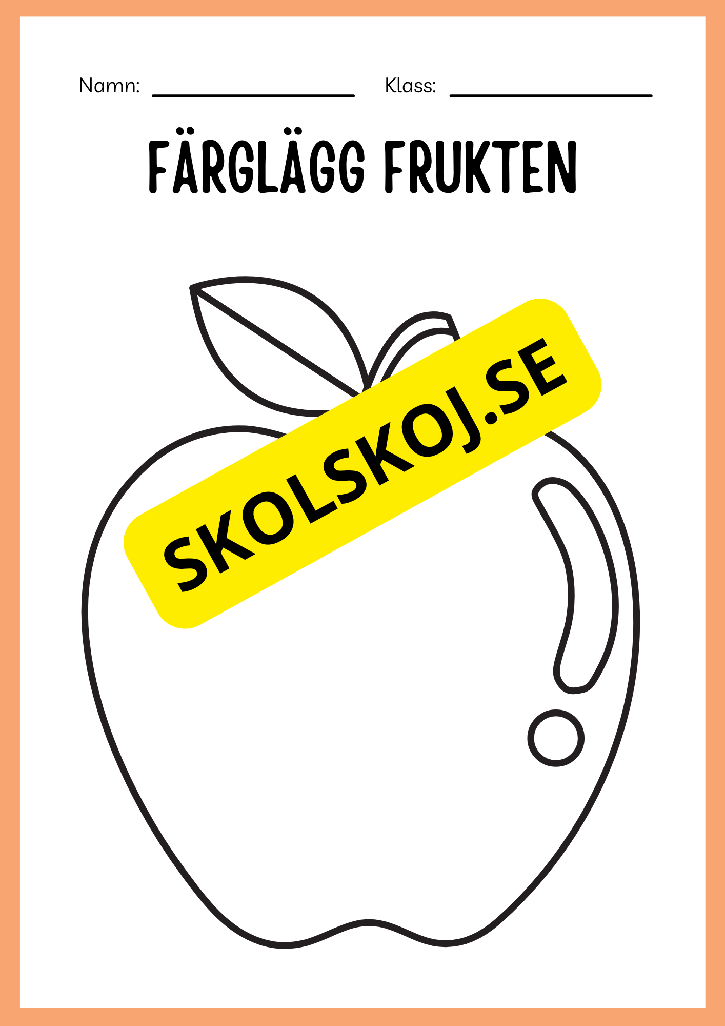 Jag lär mig skriva - Tema frukter (23 sidor)
