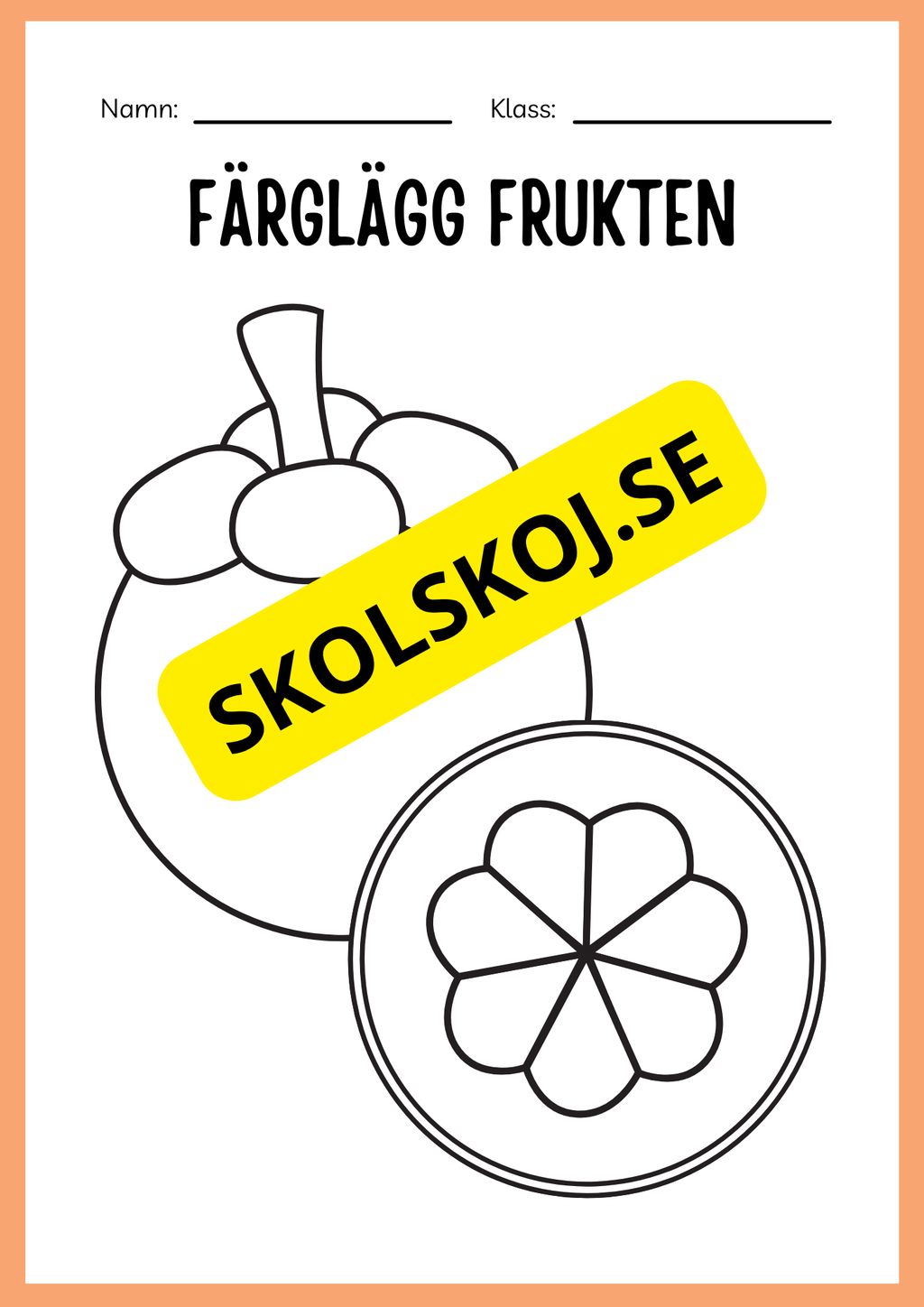 Jag lär mig skriva - Tema frukter (23 sidor)
