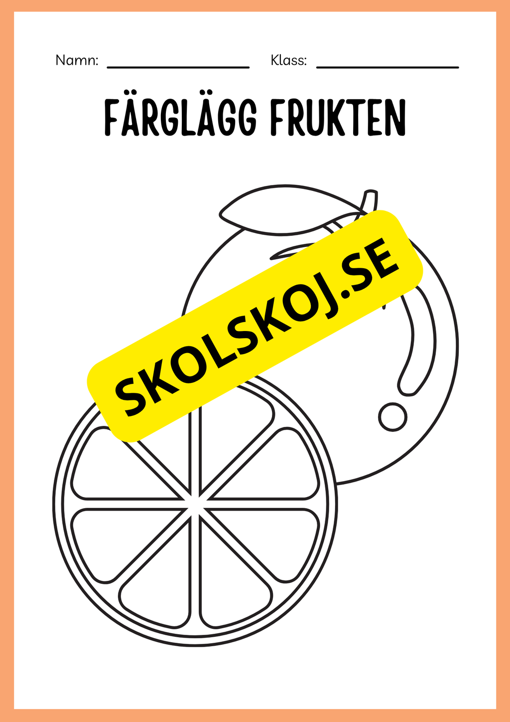 Jag lär mig skriva - Tema frukter (23 sidor)